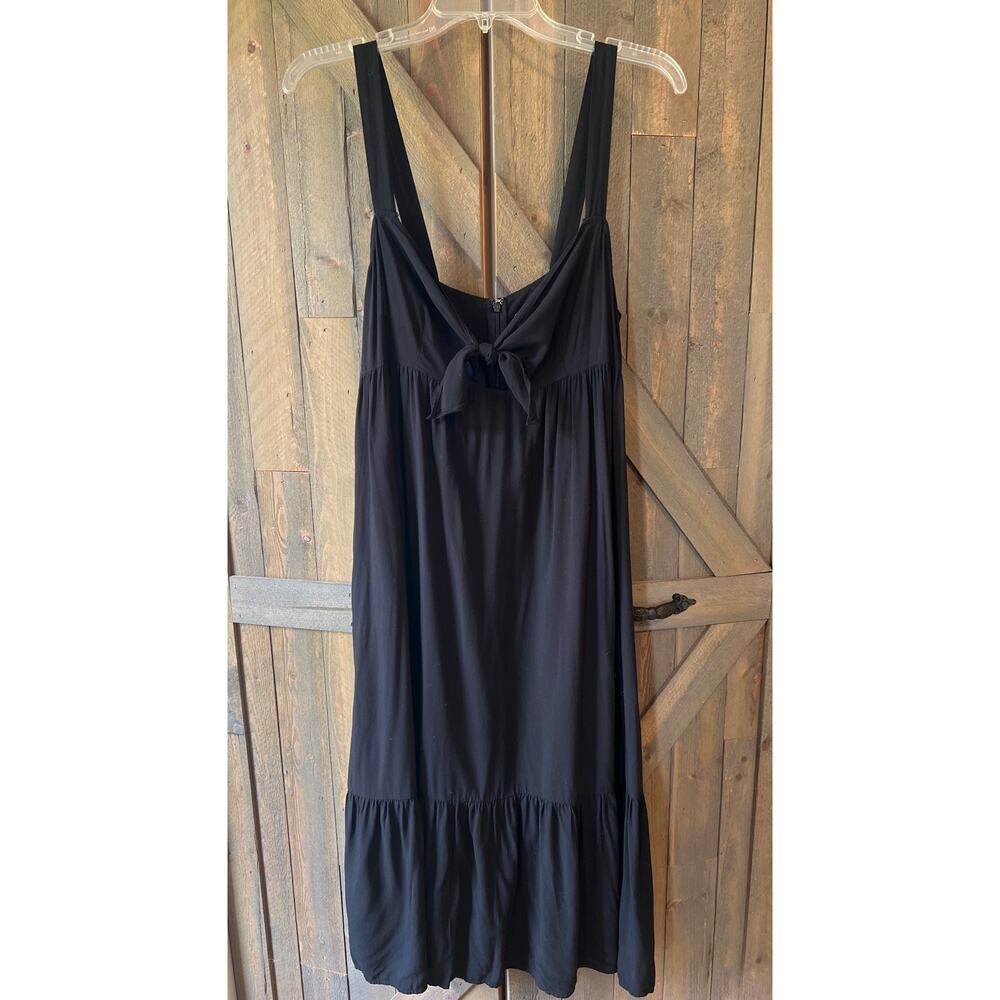 LOFT Beach Tie Front Midi Dress
